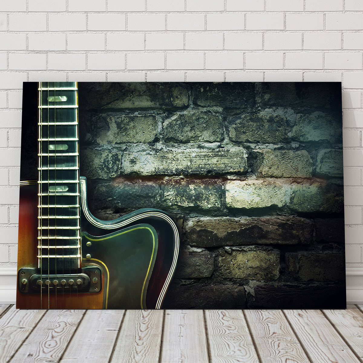 Stunning Old Vintage Jazz Guitar Wall Art for Music Lovers