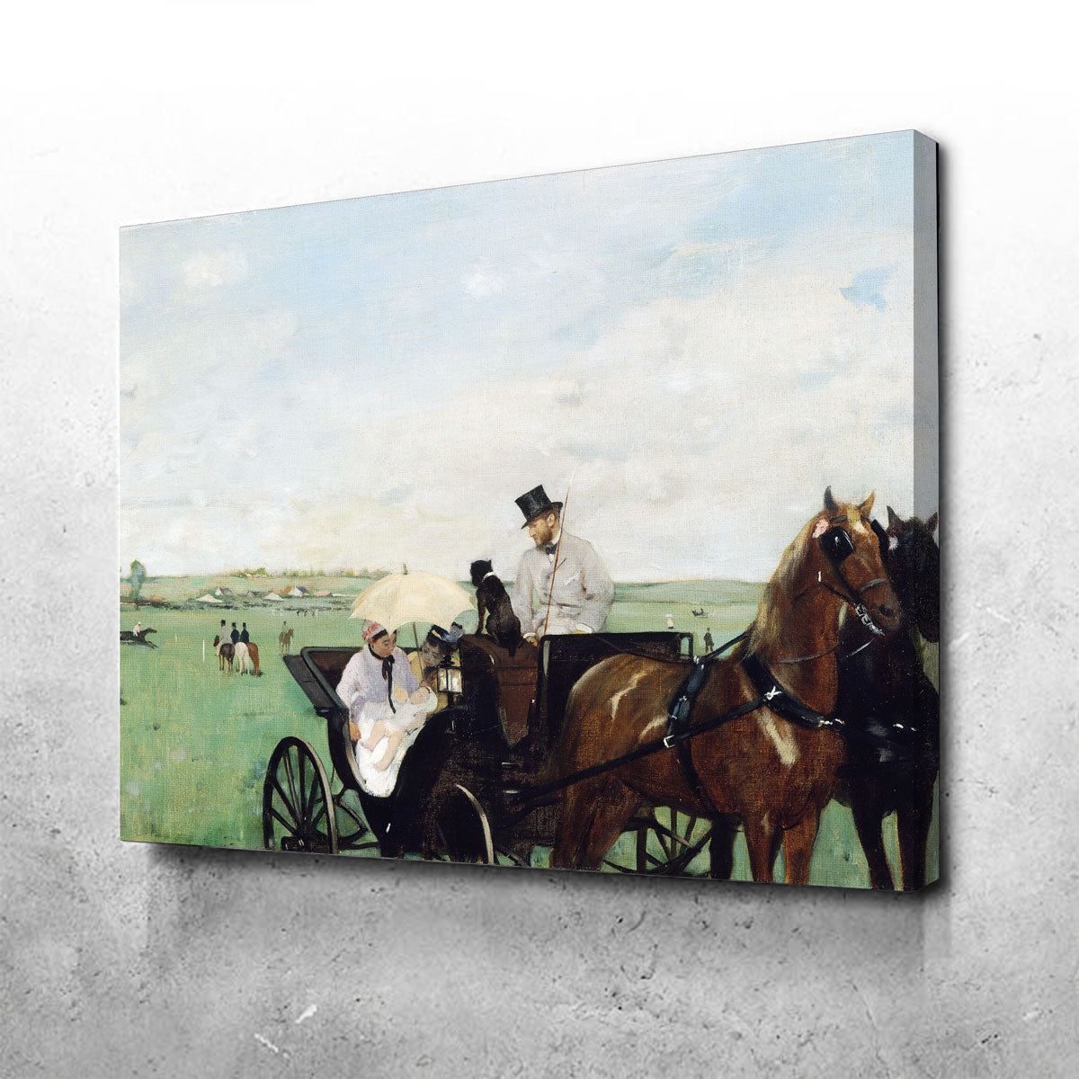 Stunning Edgar Degas At the Races in the Countryside Wall Art
