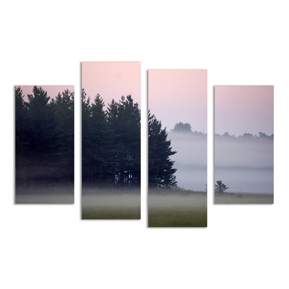 Enchanting Misty Wisconsin Morning Castle Rock Lake Wall Art - Museum-Quality Canvas