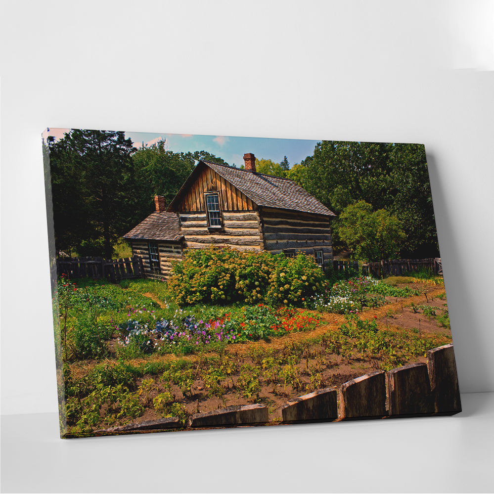 Pedersen House And Garden Wall Art - Sustainable Kiln - Dried Pine Framed Canvas