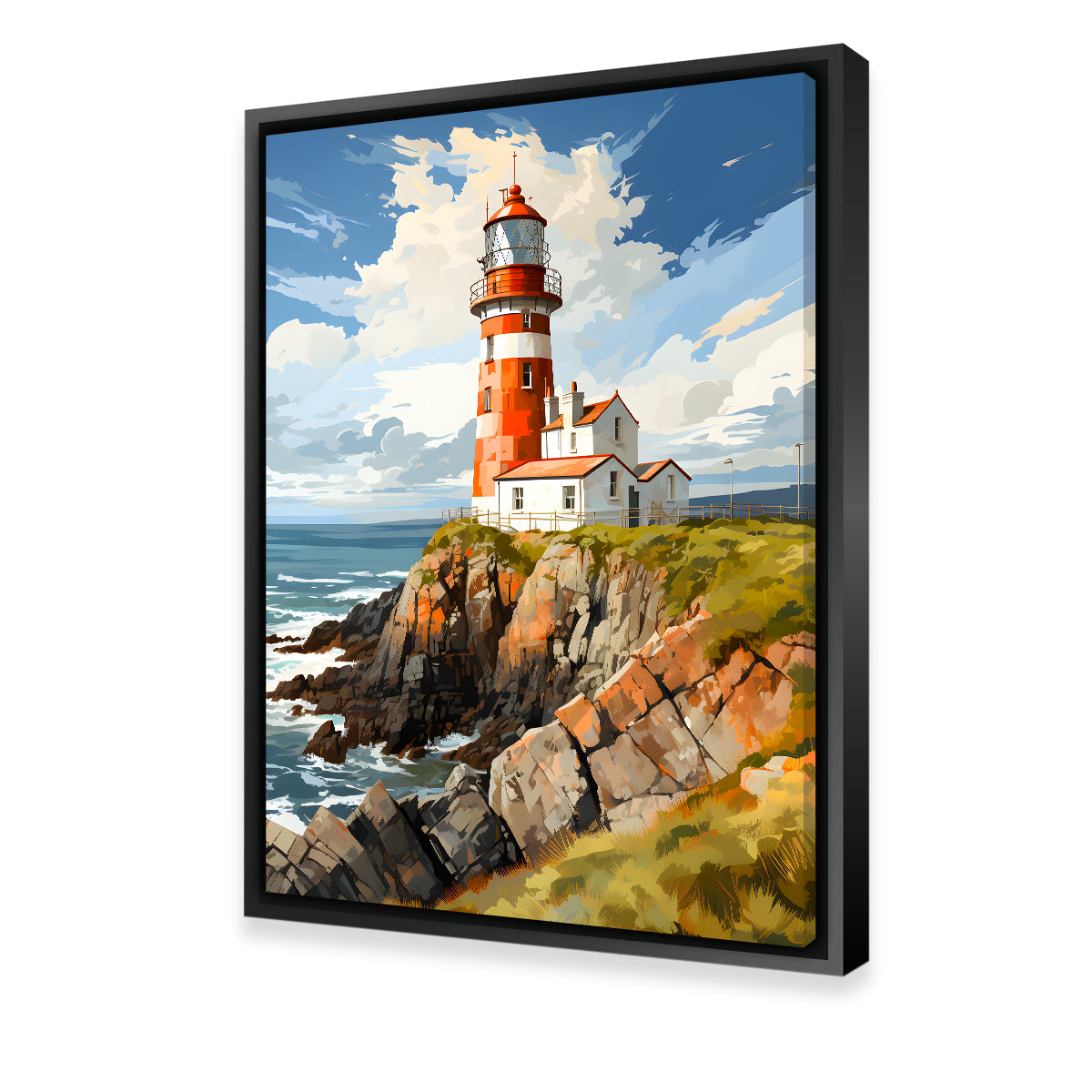 Norway Tranoy Lighthouse Wall Art - High - Quality Sustainable Canvas Print