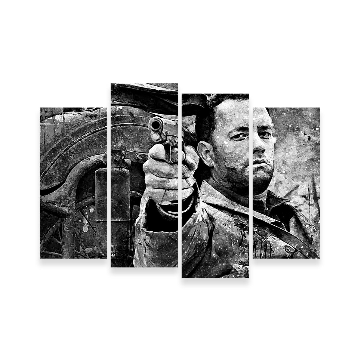 Captain Miller High - Quality Grayscale Wall Art for Stunning Home Decor