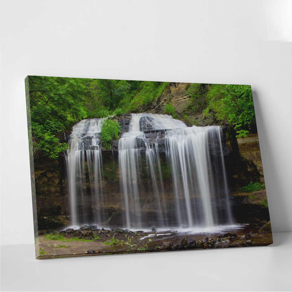 Stunning Cascade Falls Wall Art with Sustainable Pine Frames