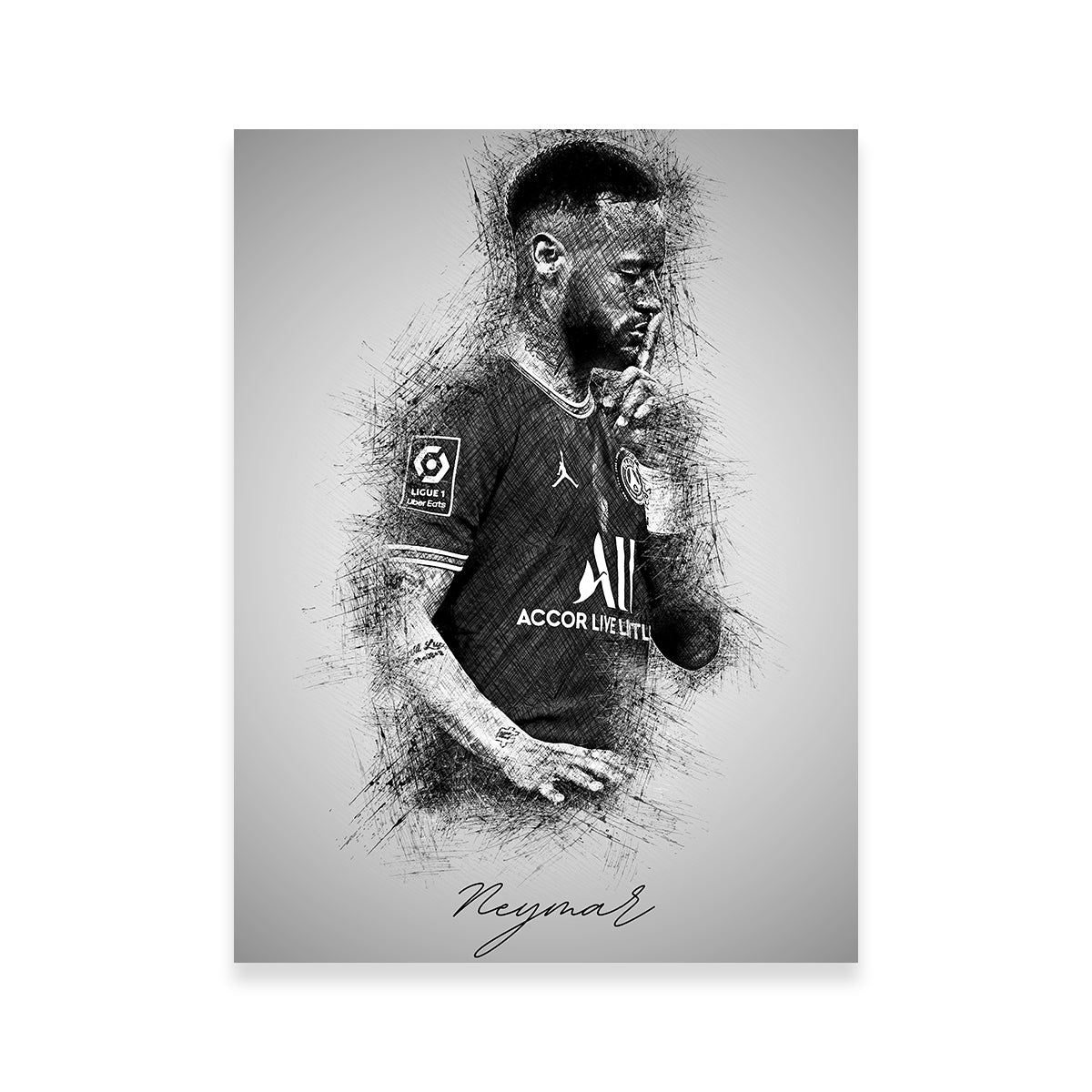 Stunning Neymar Wall Art - Ideal for Sports Fans