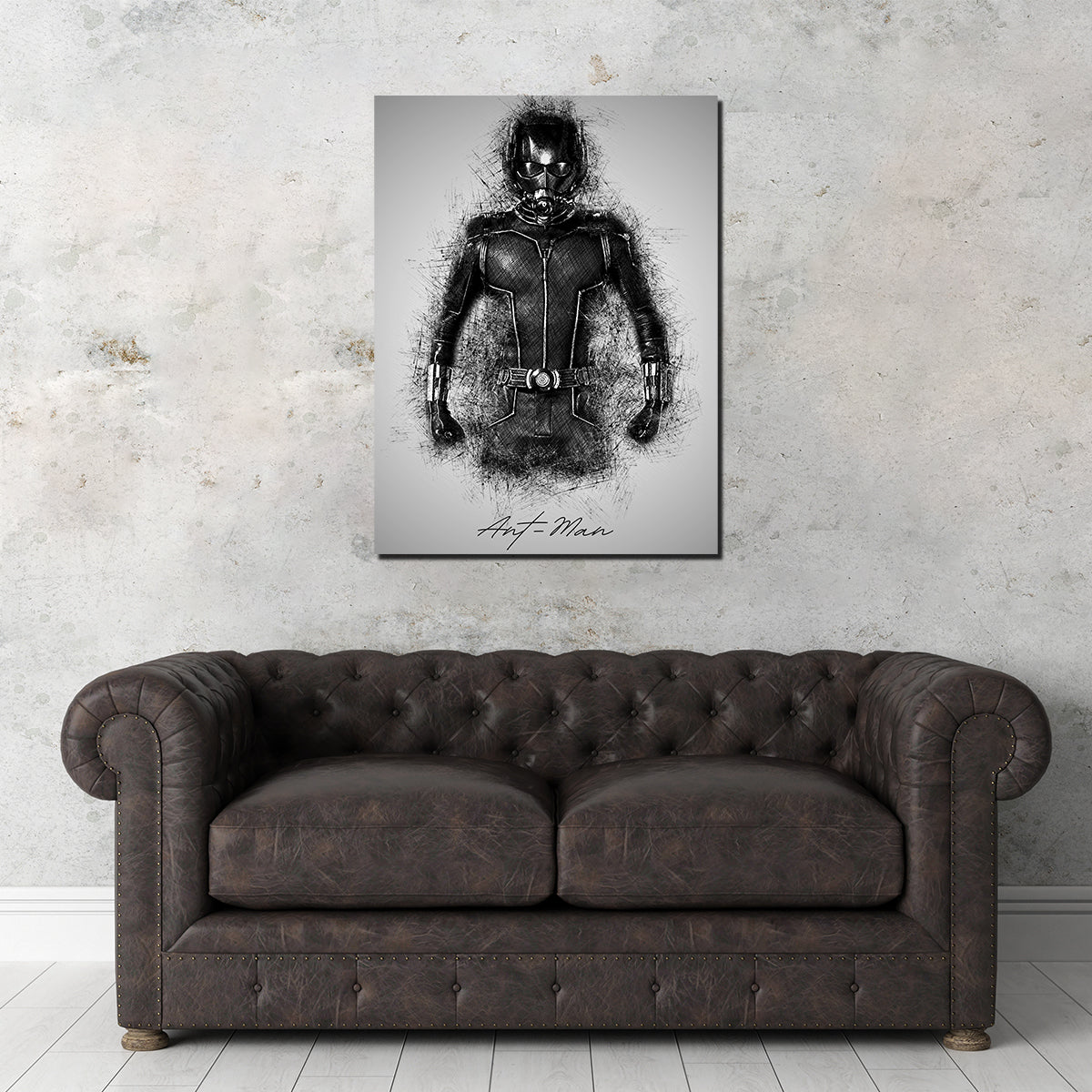 Unique Ant - Man Sketch Wall Art for Marvel Fans