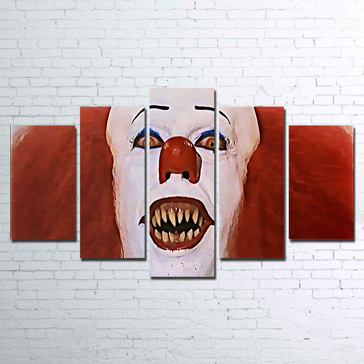 Eye - Catching Pennywise Close - up Wall Art for Your Space