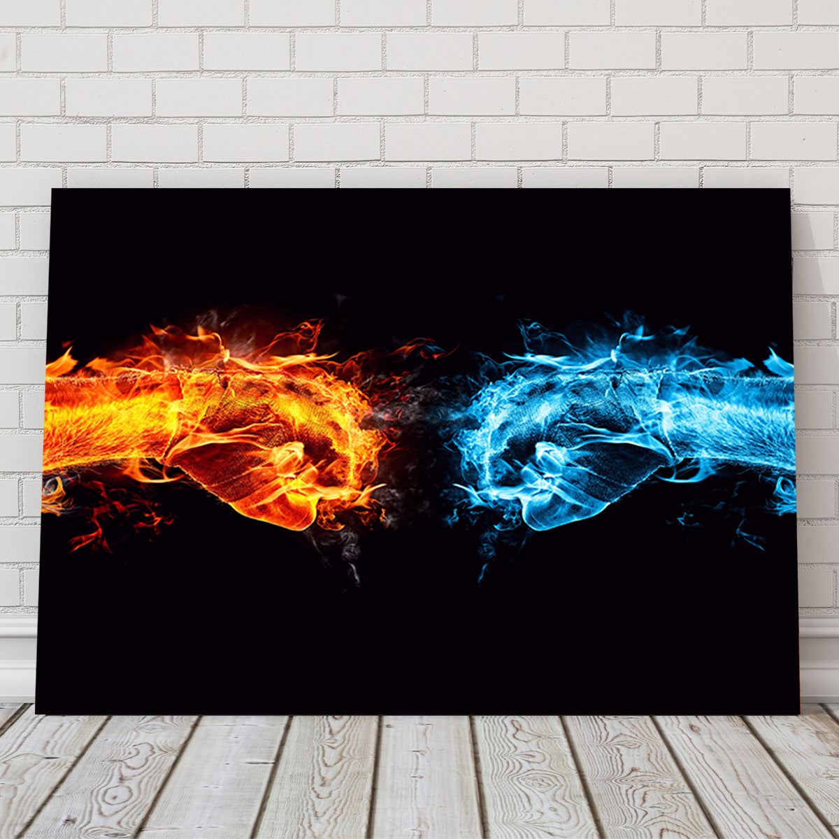 Stylish Hot Cold Fist Bump Wall Art for Trendy Decor