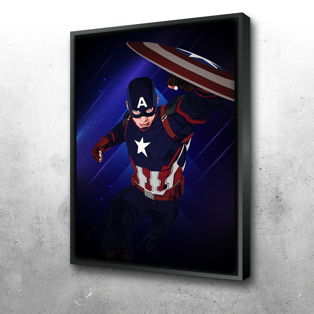 Captain America Wall Art - Premium Handmade Canvas Print