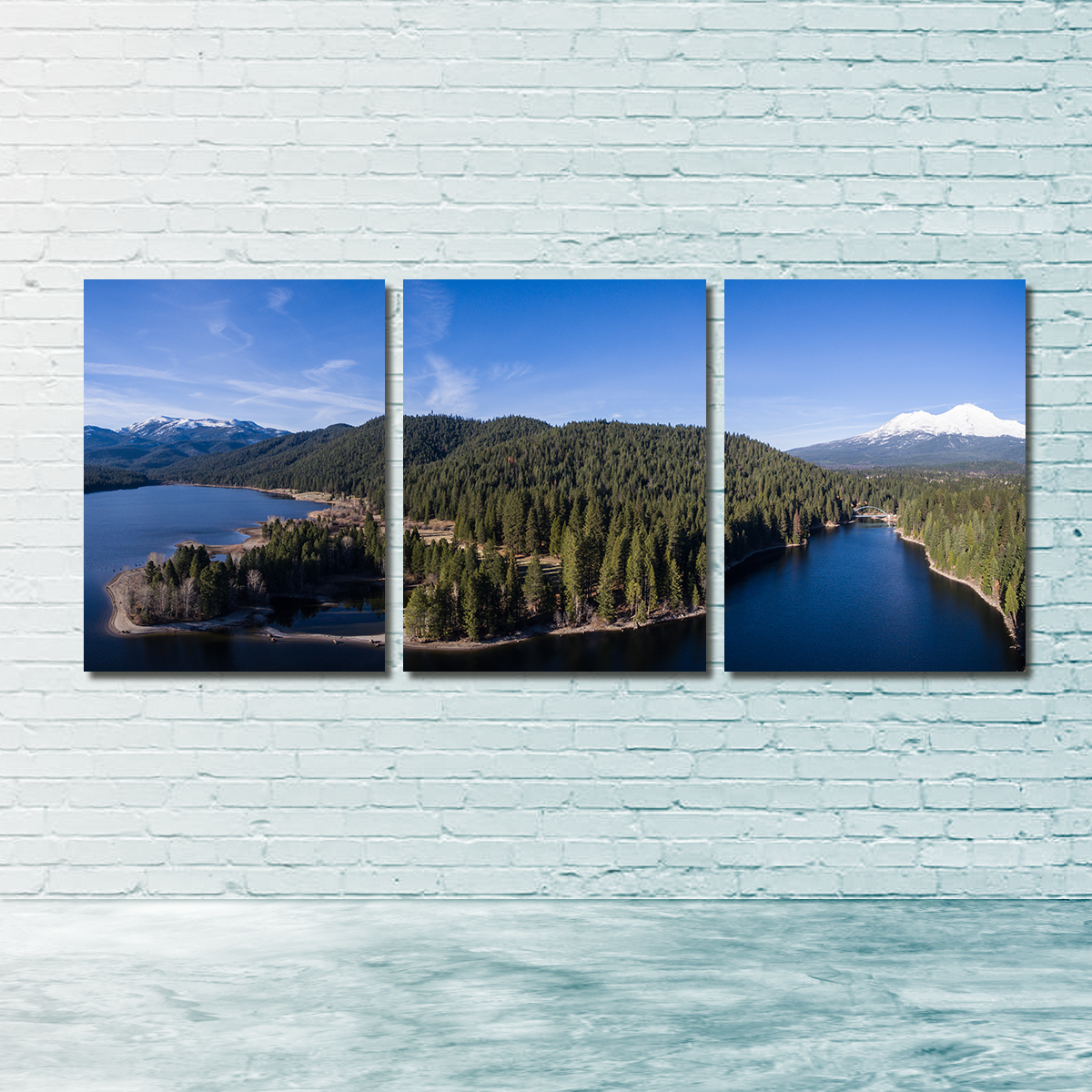 Breathtaking Siskiyou Lake and Mount Shasta Wall Art for Stunning Home Decor
