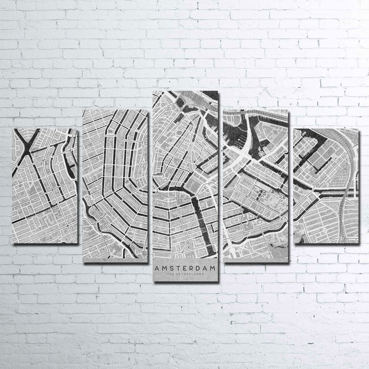Stunning Amsterdam Map 2 Wall Art - Ideal for Home Decor
