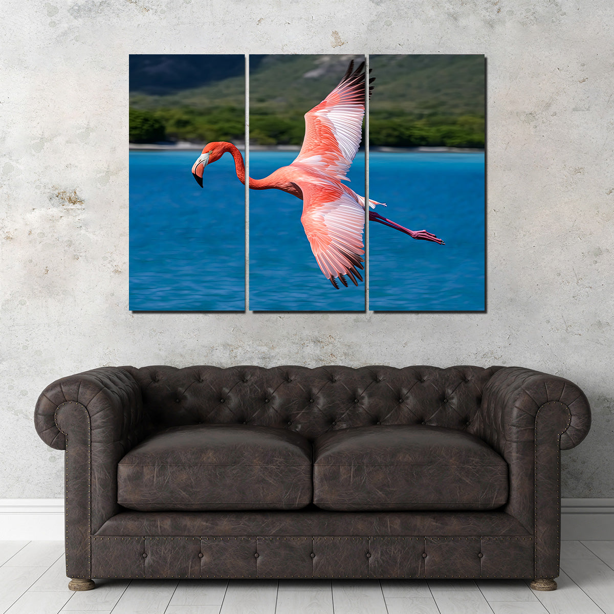Stunning Pink Flamingo Flying Wall Art for Home Decor