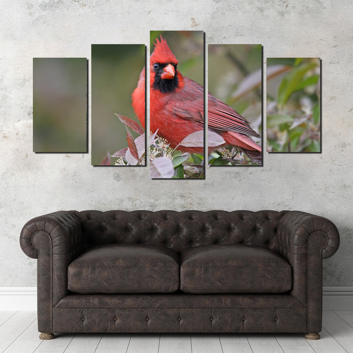 Exquisite Cardinal Perched Wall Art for Home Decor