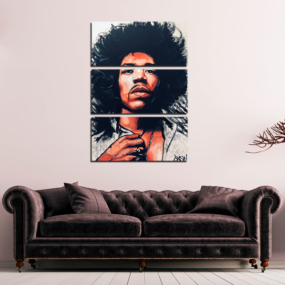 Stunning Portrait of Jimi Hendrix Wall Art for Music Lovers