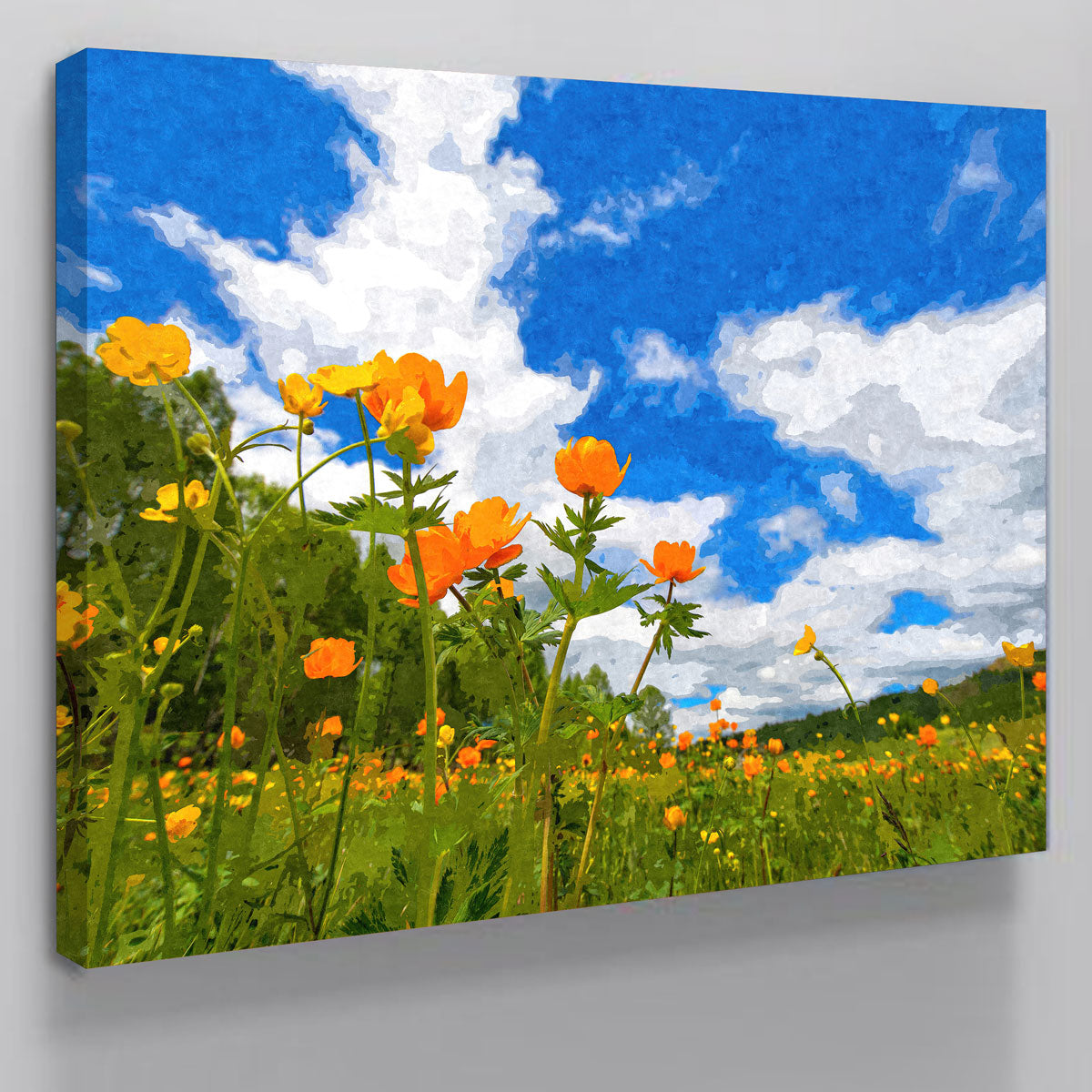California Poppies Under The Blue Skies Stunning Wall Art by Denise Dundon