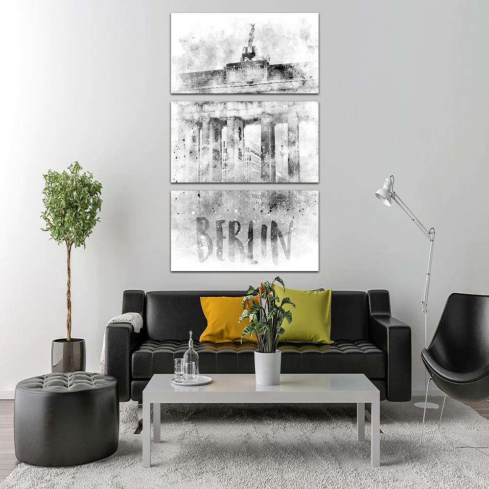 Exquisite Berlin Brandenburg Gate Watercolor Wall Art by Melanie Viola