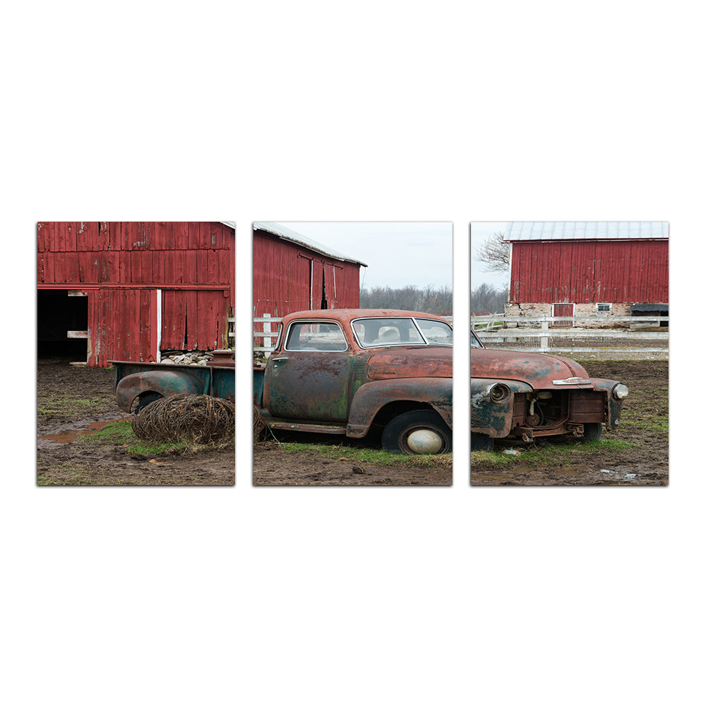 Authentic Old Wisconsin Dairy Farm Truck Wall Art - Ideal for Home Decor
