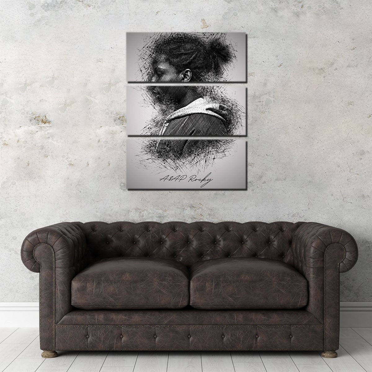 Asap Rocky Stunning Side Wall Art for Modern Decor