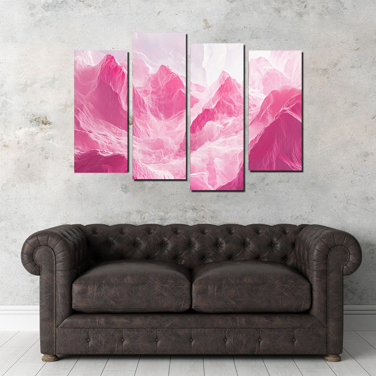 Stunning Pink Mountains Wall Art
