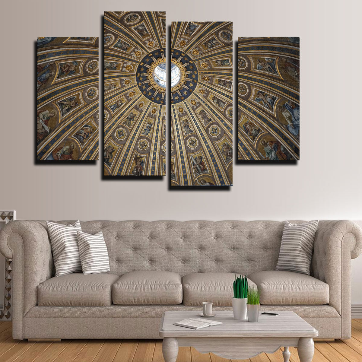 Exquisite St. Peter's Basilica Ceiling Wall Art from Vatican City