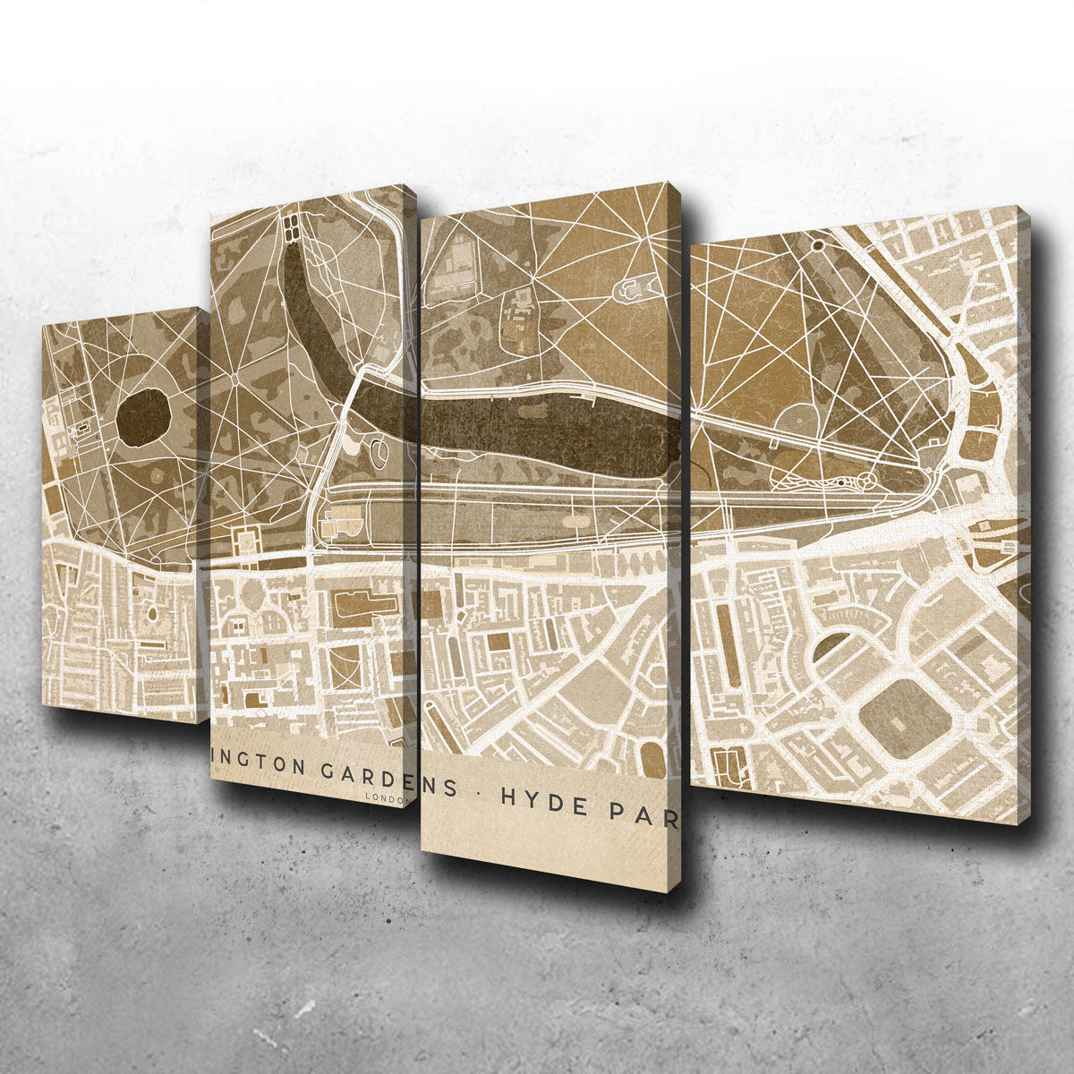 Exquisite Hyde Park Map Wall Art by Blursbyai