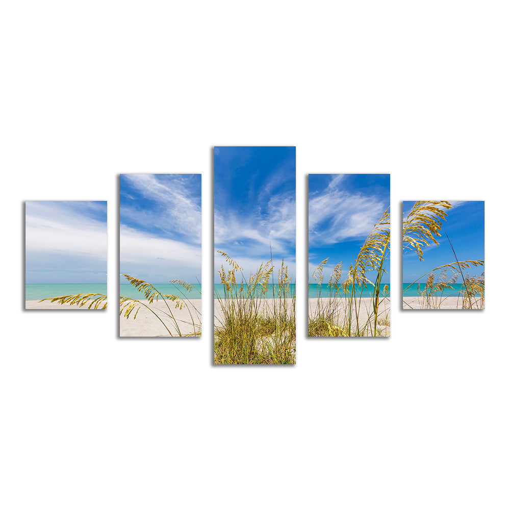 Stunning Heavenly Calmness on the Beach Wall Art for a Relaxing Ambiance