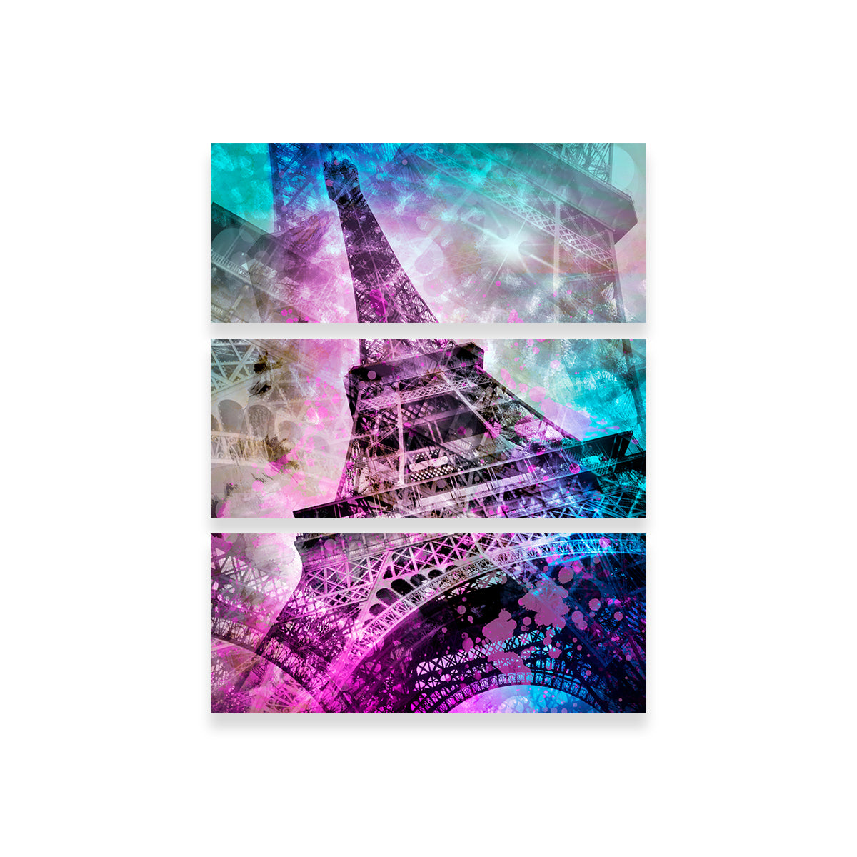 Vibrant Pop Art Eiffel Tower Wall Art by Melanie Viola