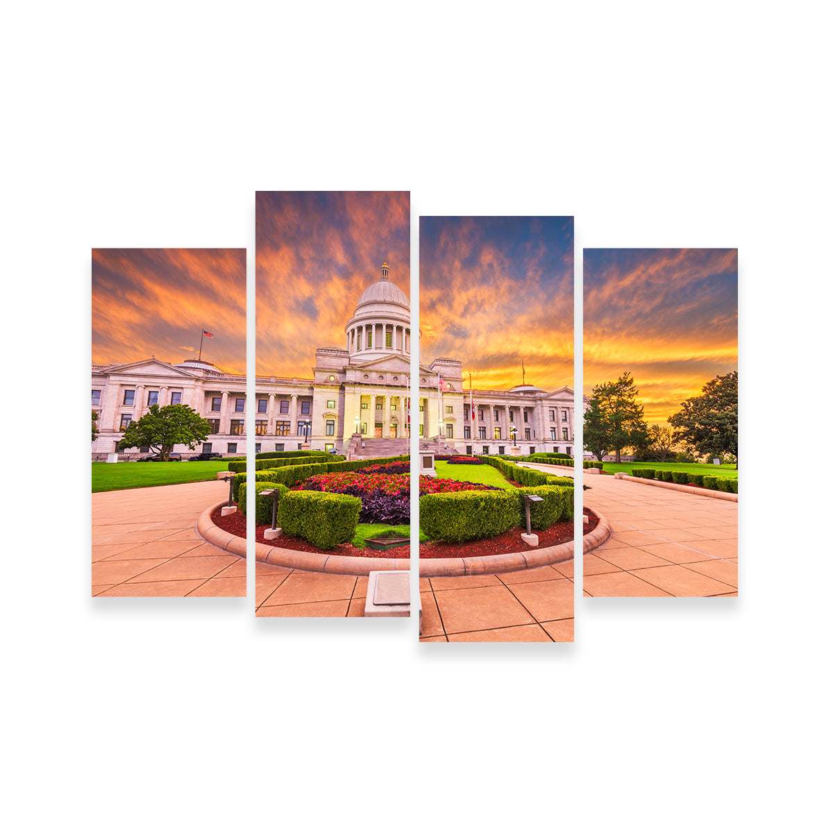 Stunning Arkansas State Capitol Building Wall Art - Museum Quality Canvas on Sustainable Pine Frames