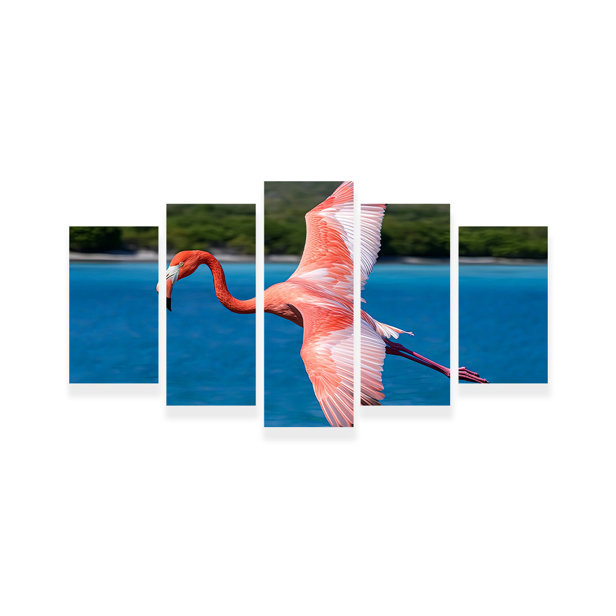 Stunning Pink Flamingo Flying Wall Art for Home Decor