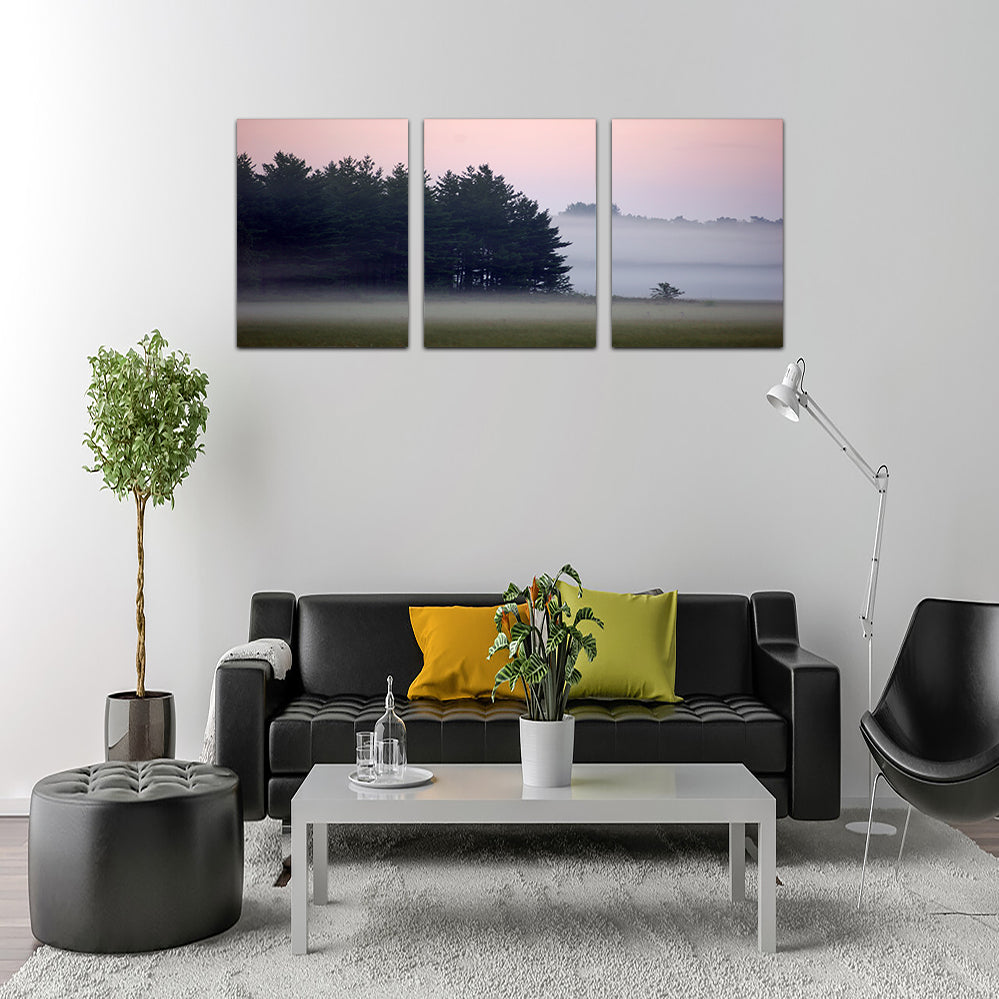 Enchanting Misty Wisconsin Morning Castle Rock Lake Wall Art - Museum-Quality Canvas