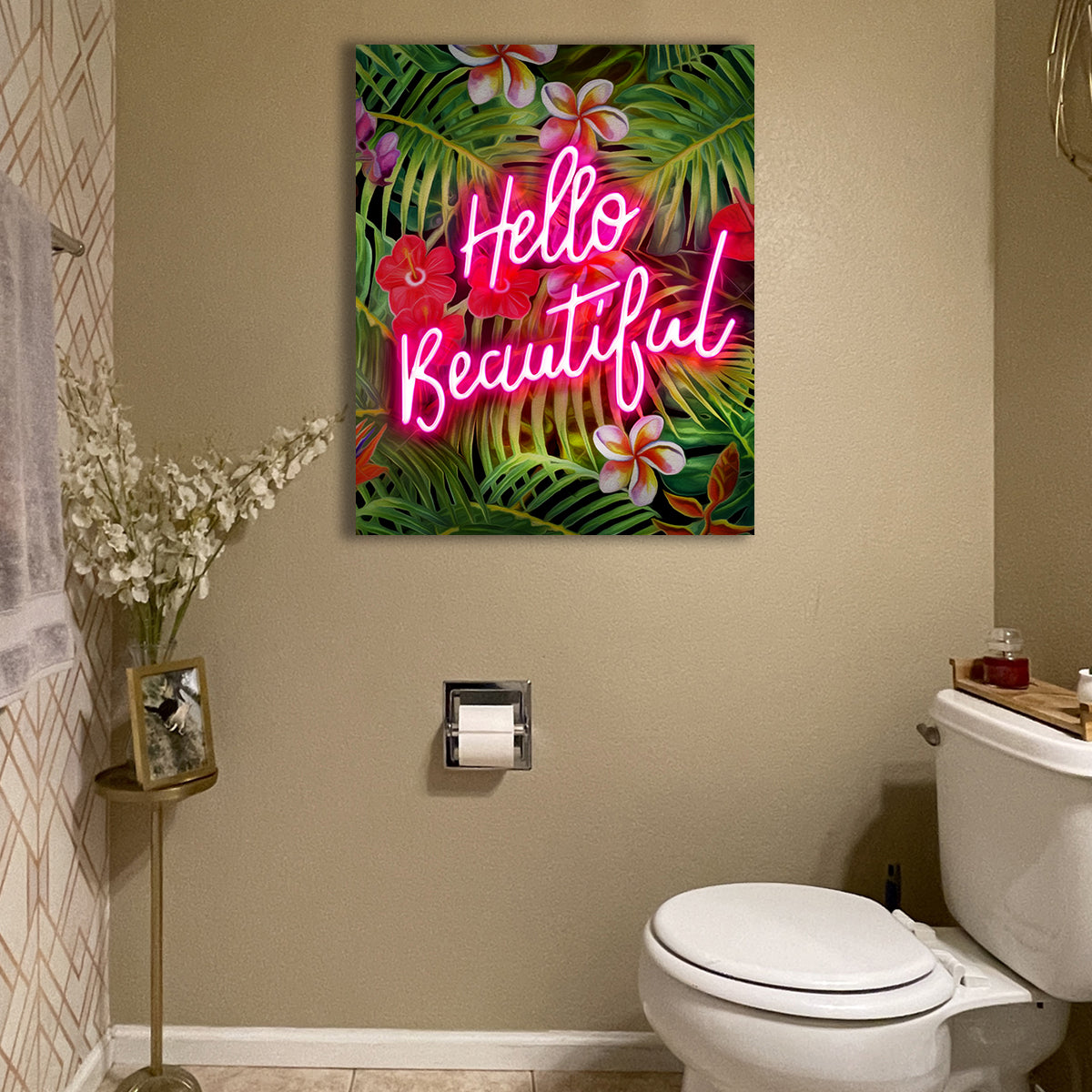 Stunning Hello Beautiful Wall Art by Frank Amoruso