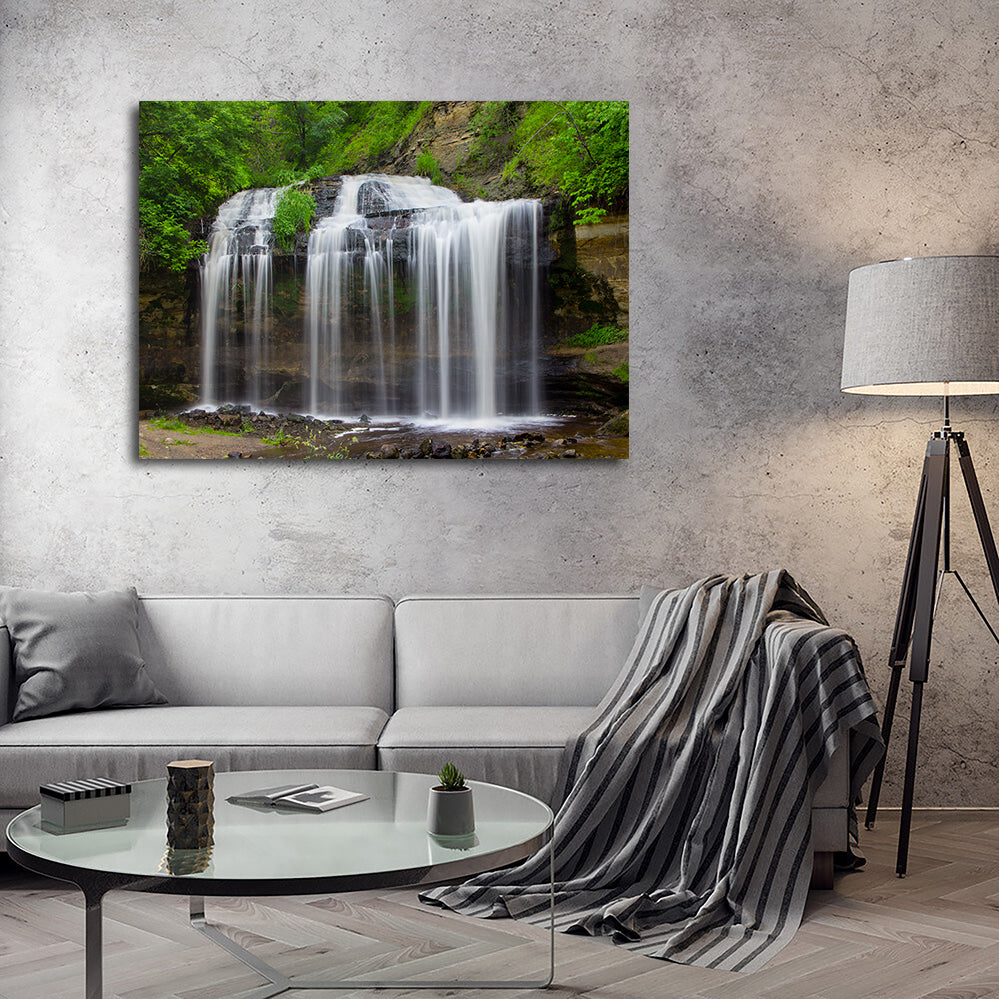 Stunning Cascade Falls Wall Art with Sustainable Pine Frames