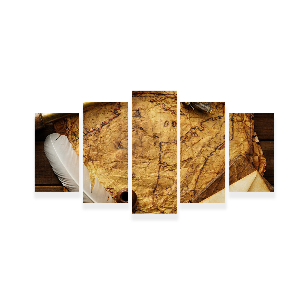 Captain's Quarters Premium Wall Art - Sustainable Pine Wood Framed Canvas