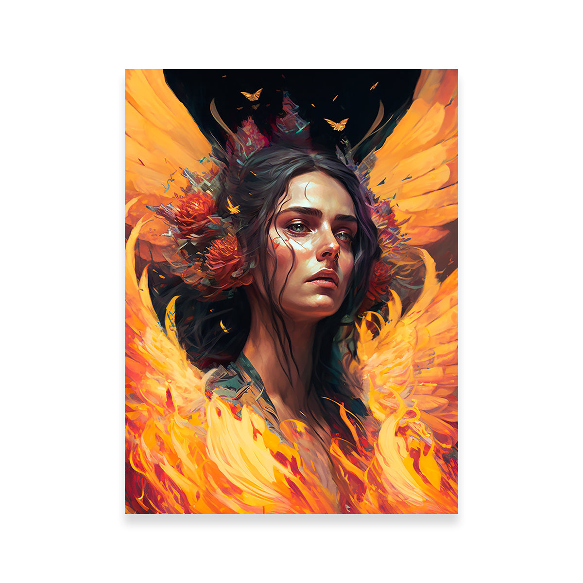 Stunning 'She's On Fire' Wall Art by Jennifer Hotai