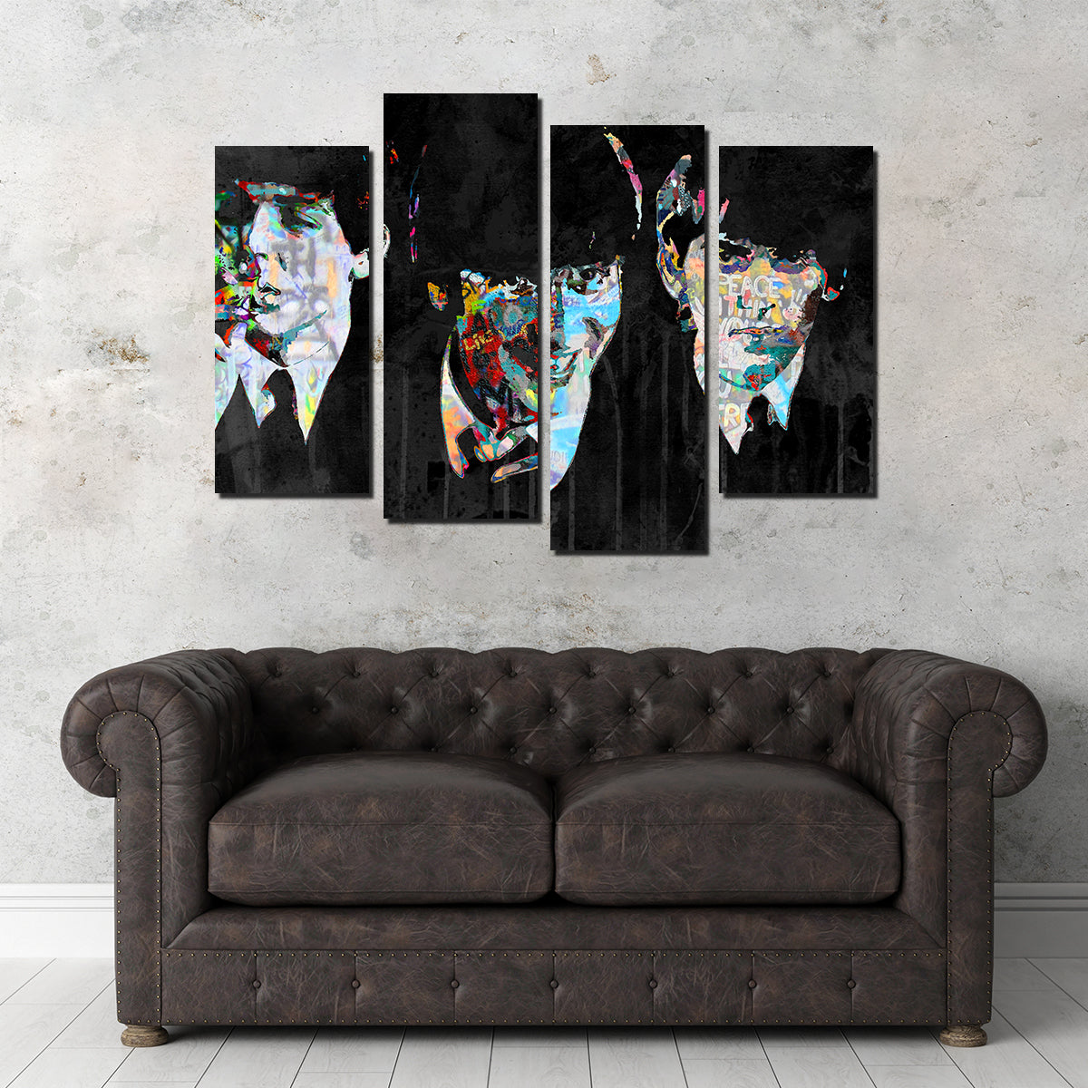 Beatles Peace Within Wall Art - Museum-Quality Handmade Canvas by Stephen Chambers
