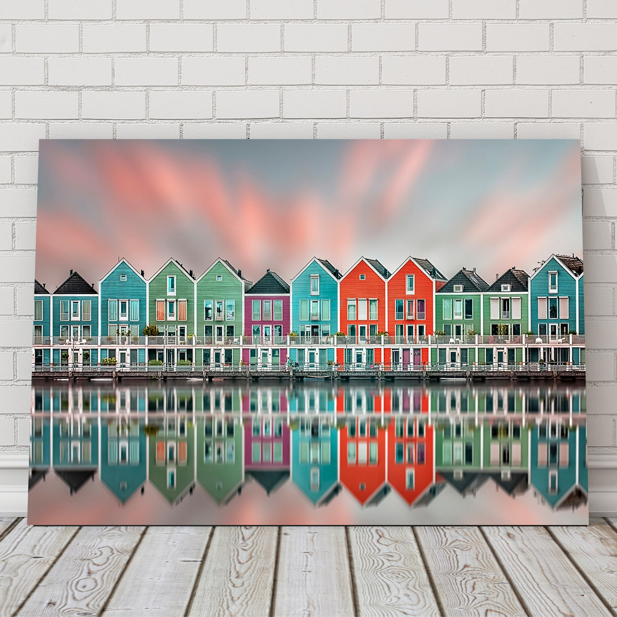 Exquisite Handmade Dutch-Style Kiln-Dried Pine Wood Wall Art