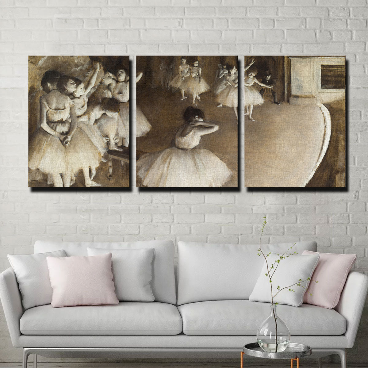 Exquisite Ballet Rehearsal Wall Art by Edgar Degas