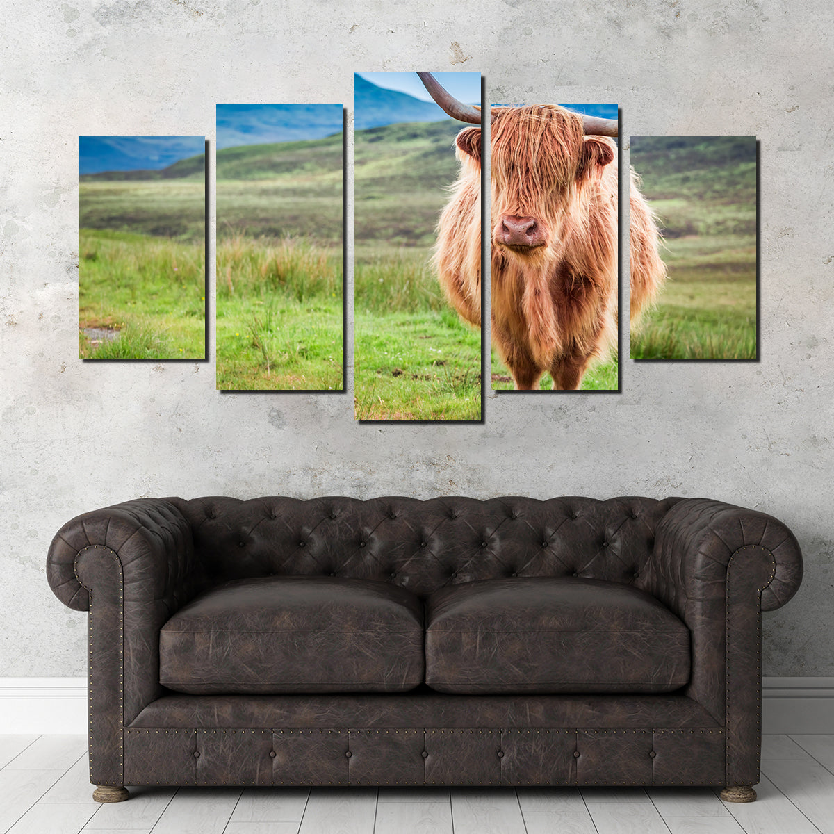 Charming Highland Cow in Isle of Skye Wall Art for Stunning Decor