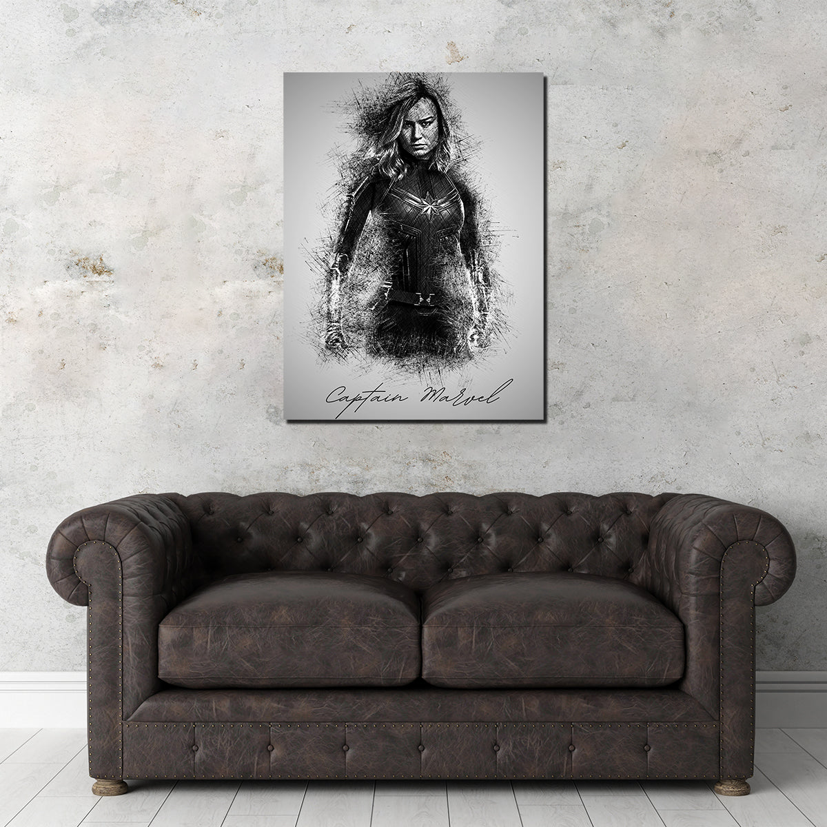 Captain Marvel Stunning Wall Art by Albi Art