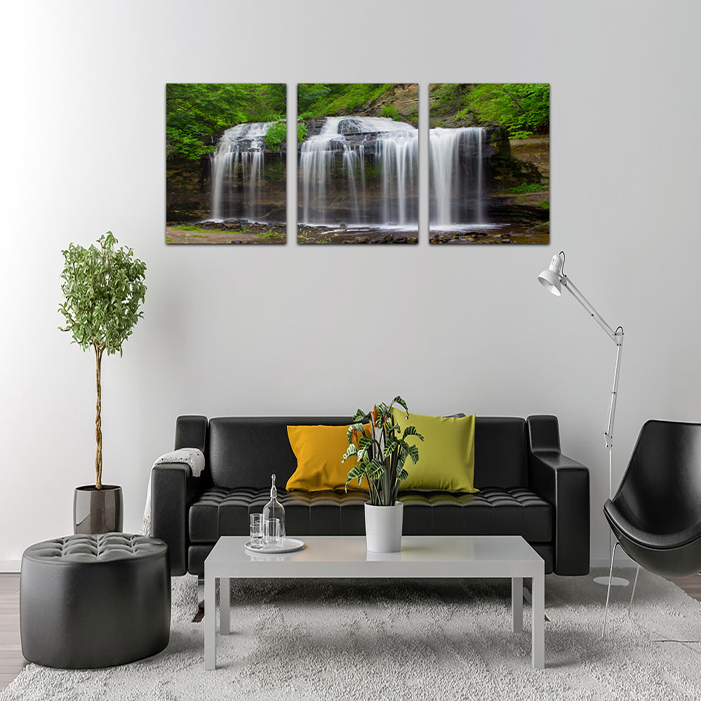 Stunning Cascade Falls Wall Art with Sustainable Pine Frames