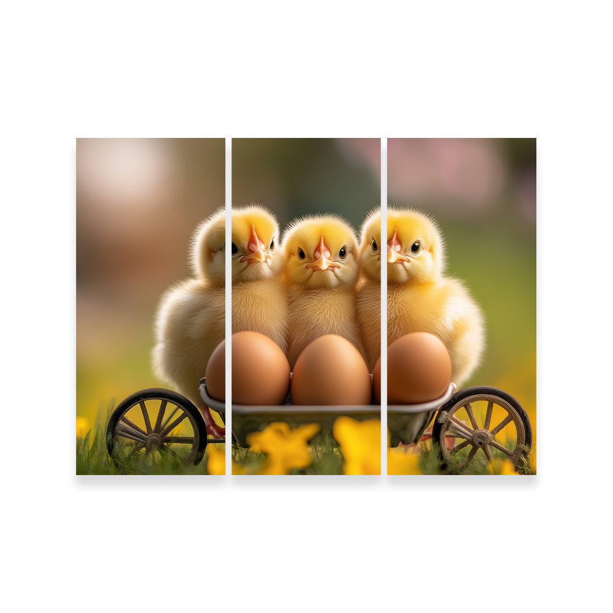 Adorable Baby Chicken Eggs Wall Art for Home Decor