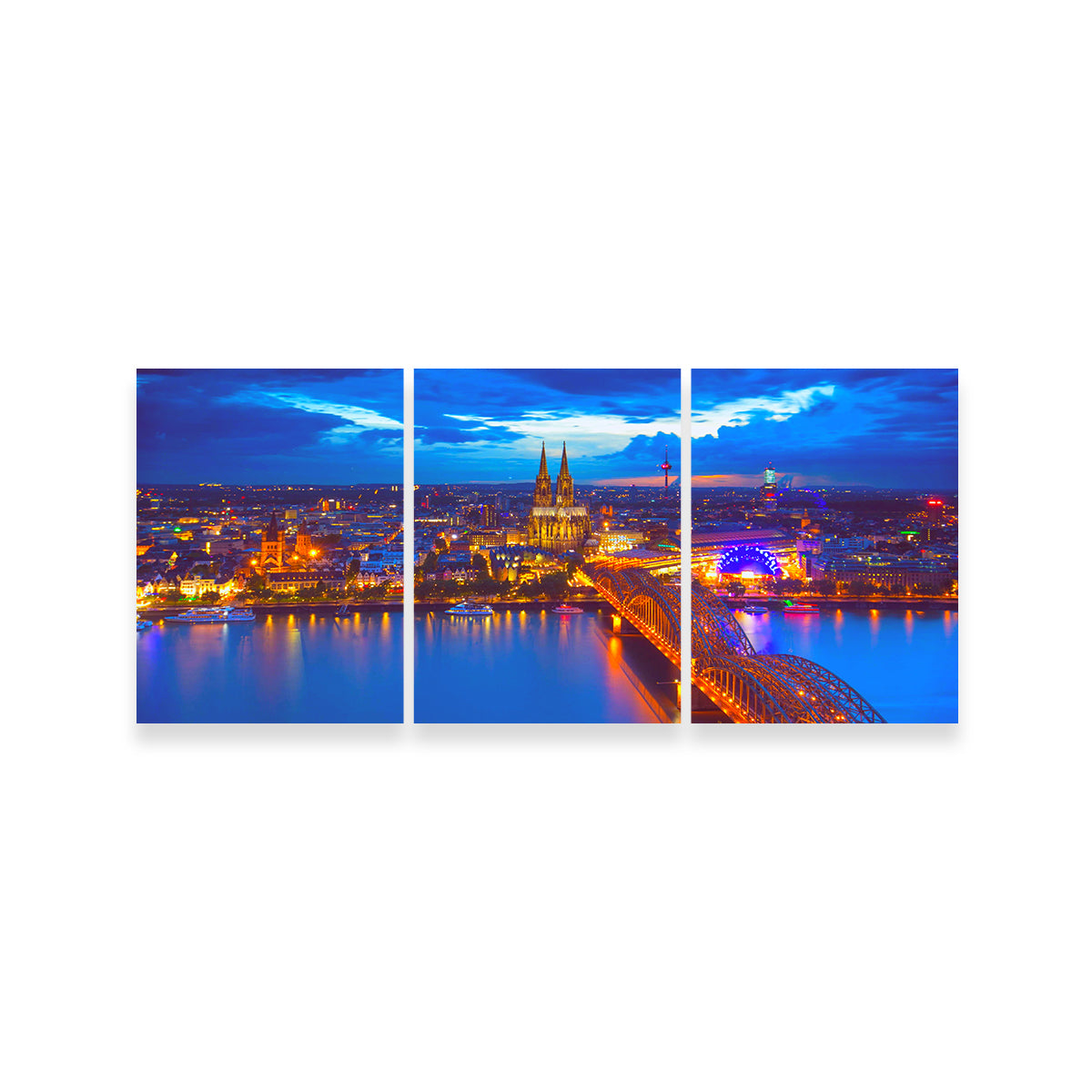 Hohenzollern Bridge Germany Wall Art - Museum Quality Canvas Print by Dina Rolle