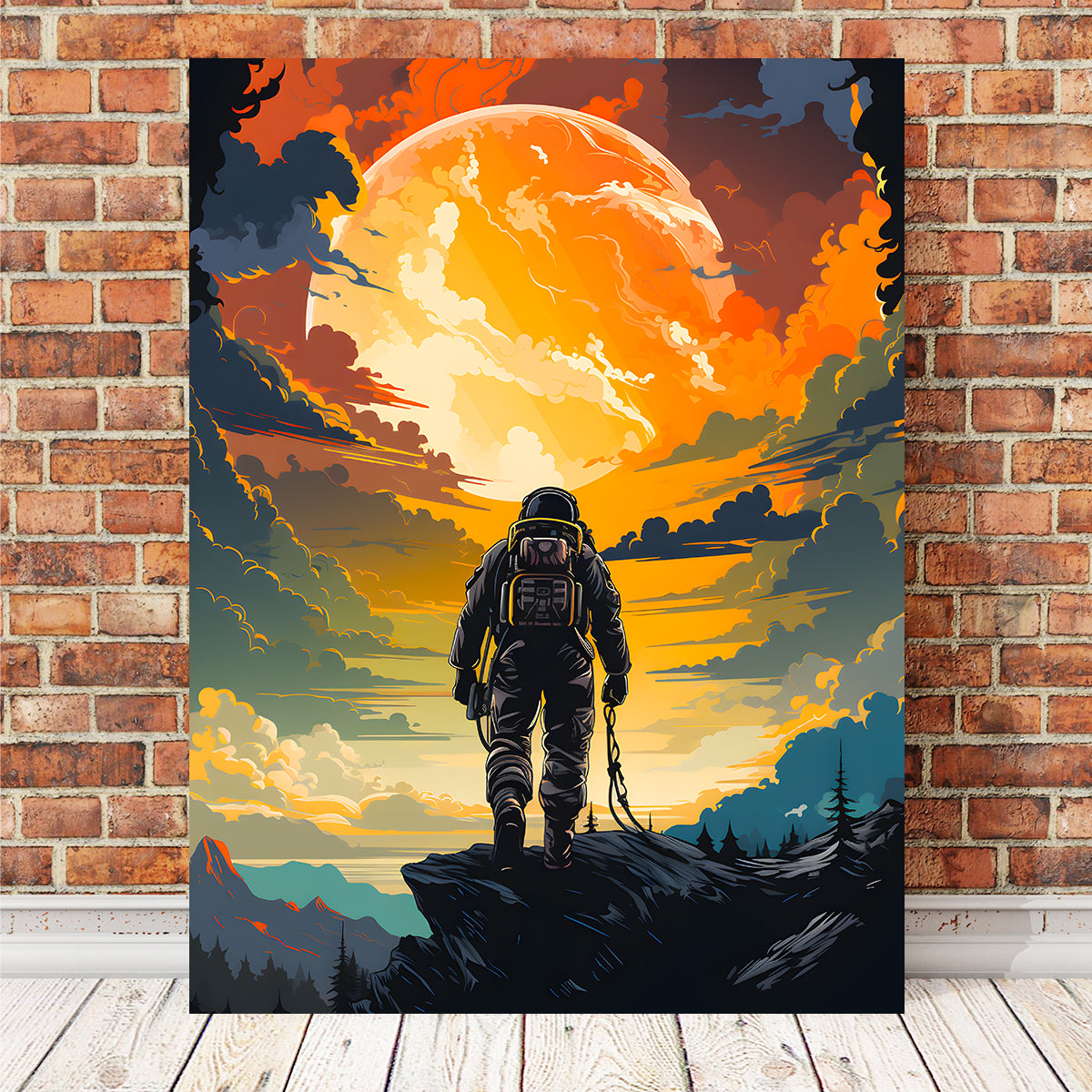 Stunning Astronaut in the Sun Wall Art for Home Decor