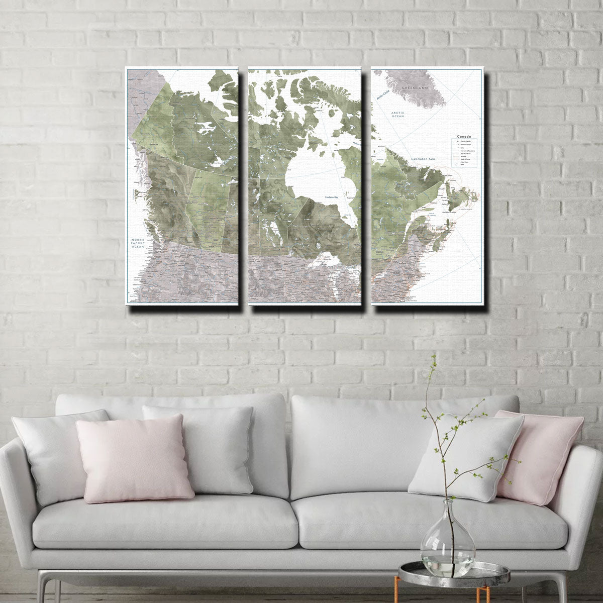 Stunning Canada Map 2 Wall Art by Blursbyai