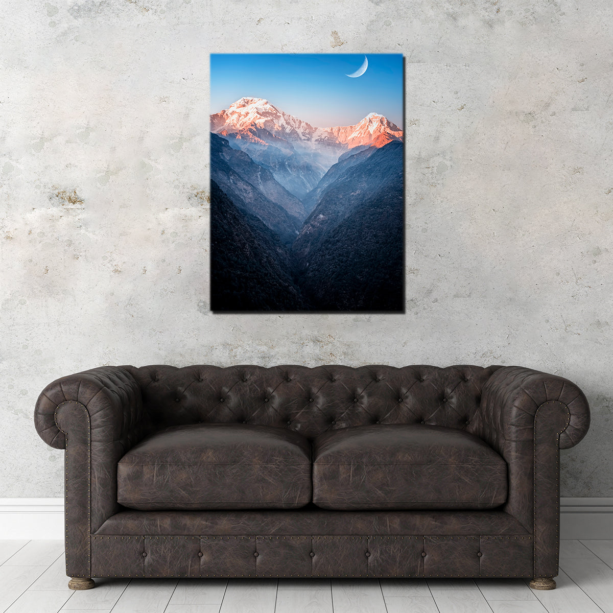 Exquisite Himalayan Moonrise Wall Art for Stunning Home Decor