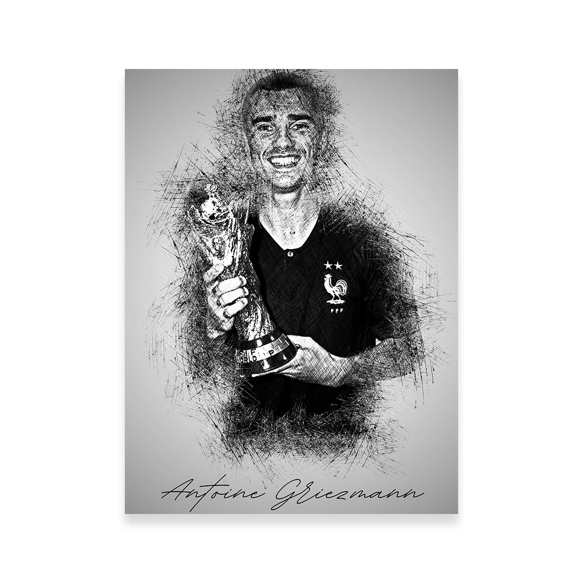 Stunning Antoine Griezmann Wall Art - Ideal Decor for Sports Fans