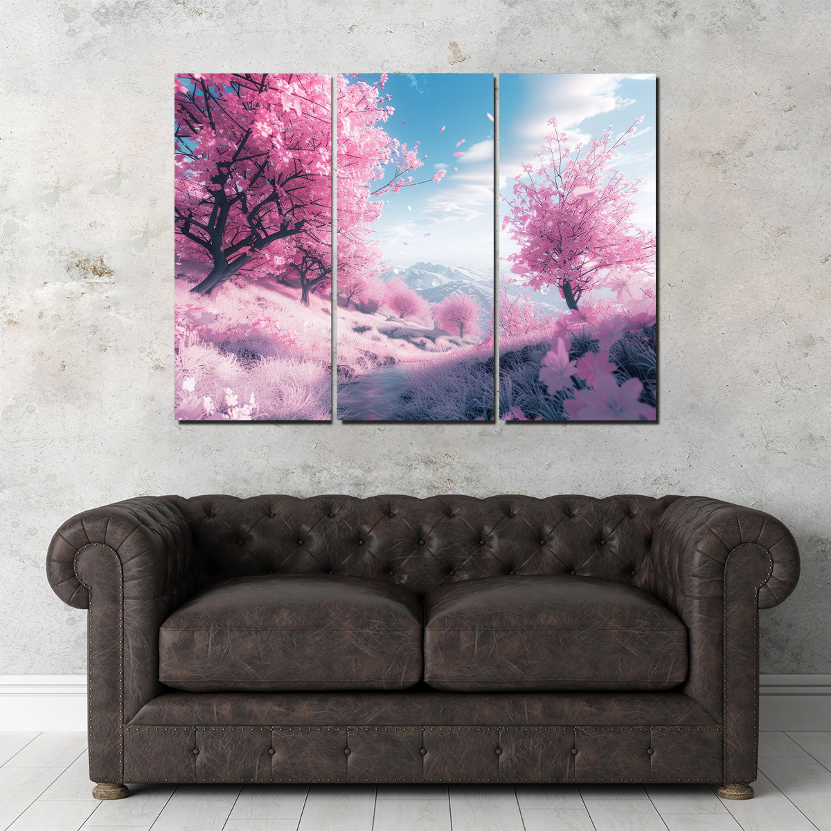 Stunning Pink Forest Wall Art