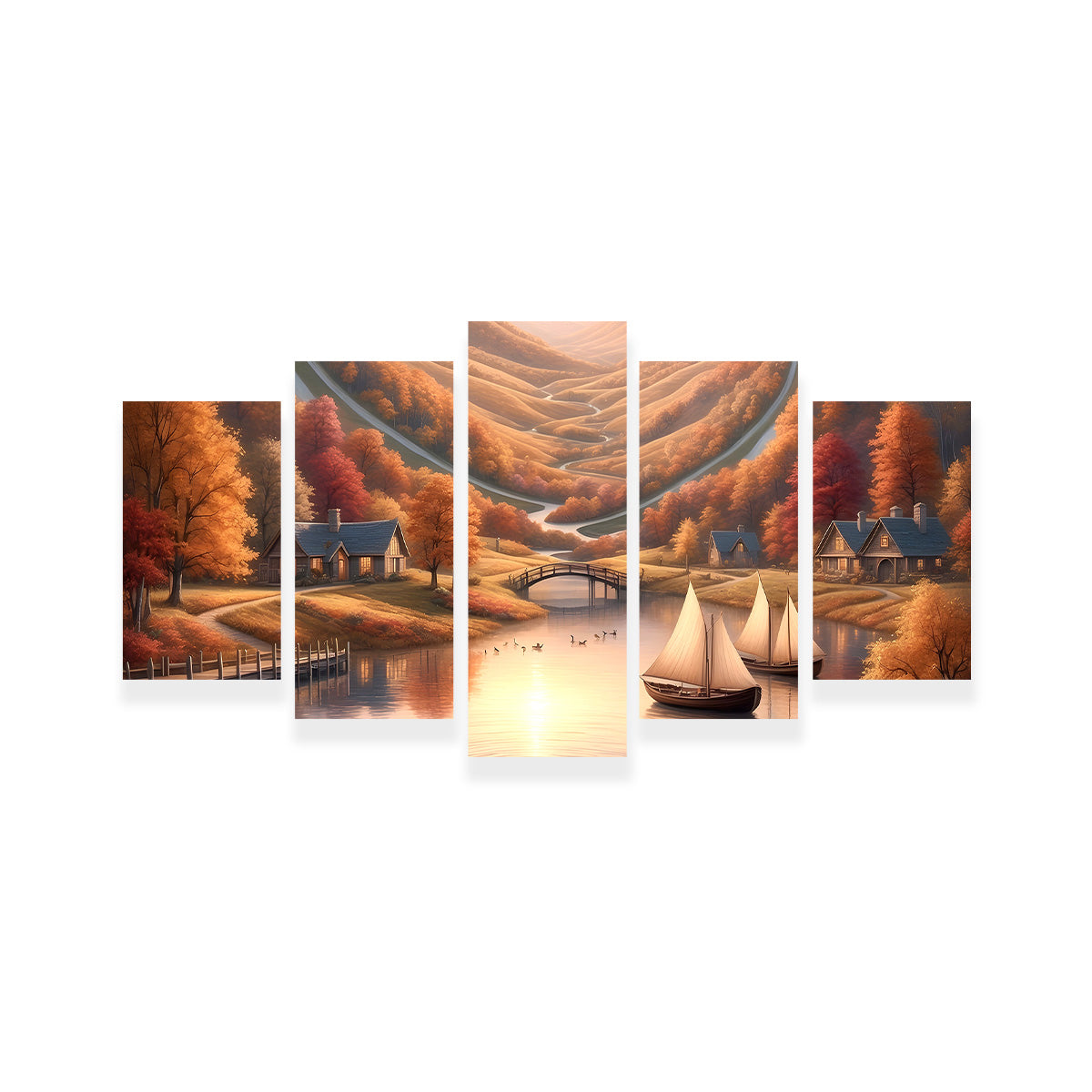Autumn Voyage: Exquisite Handmade Wall Art