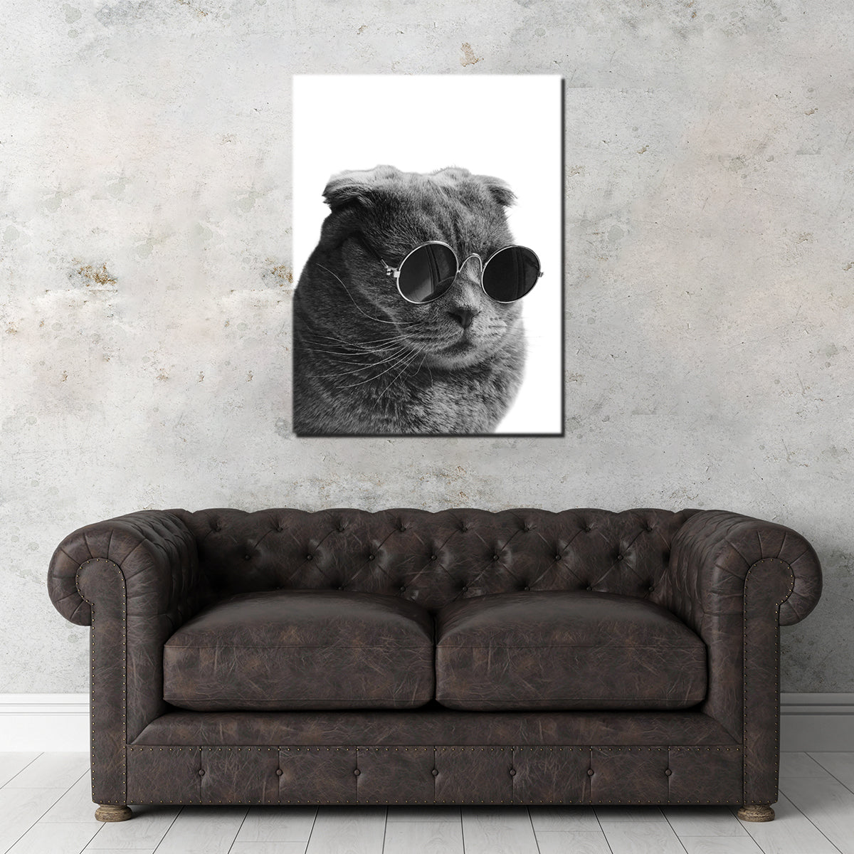 Stylish Cat Cool Wall Art by Lawisi