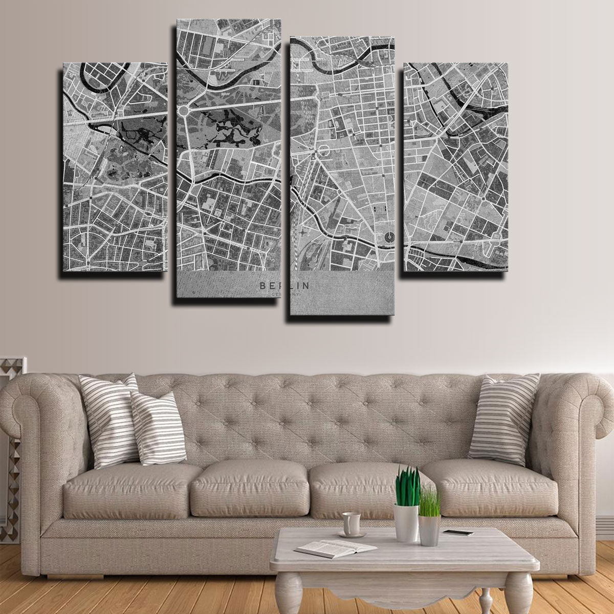 Exquisite Berlin Map 2 Wall Art for Your Home Decor