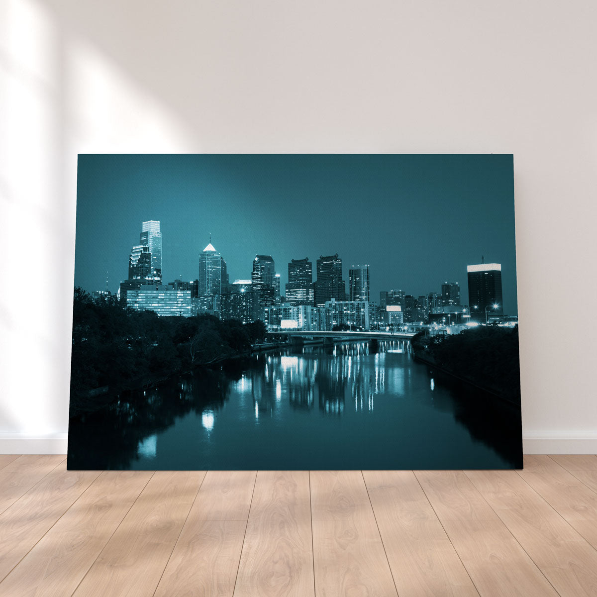 Stunning Night View of Philadelphia Wall Art for Home Decor